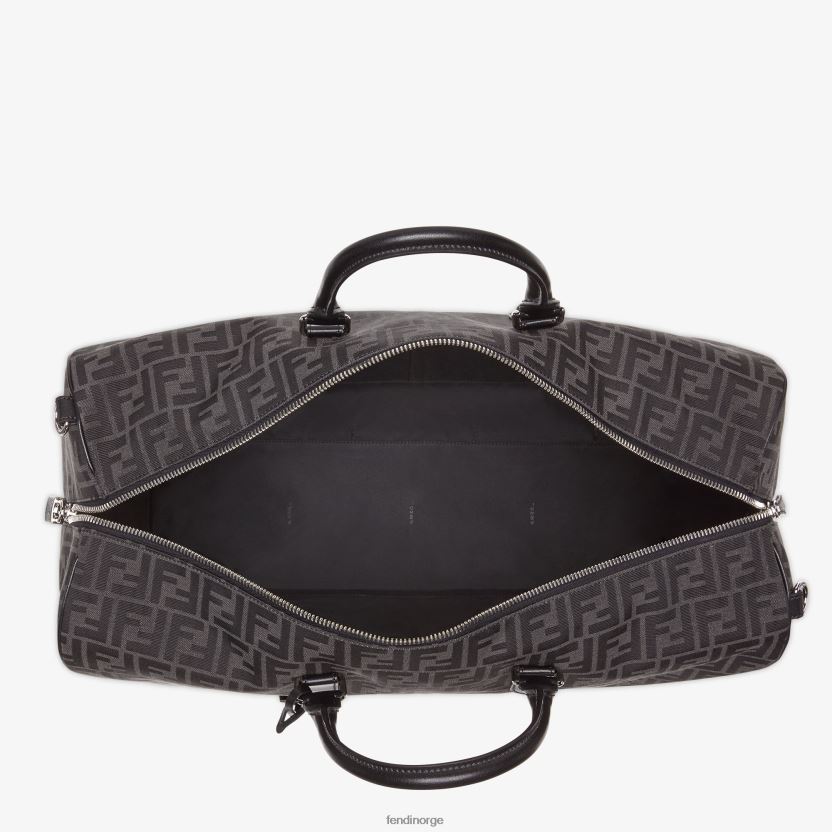 Fendi menn ff stor veske i jacquardstoff NXB4XN1845 grå tilbehør
