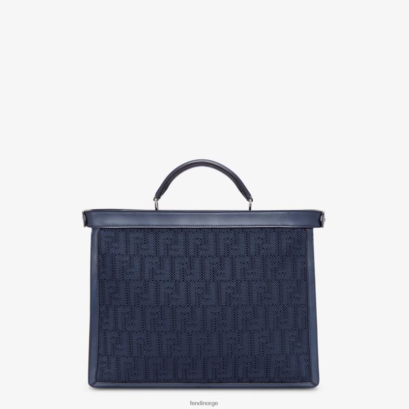 Fendi menn ff strikk og skinnveske NXB4XN1831 blå tilbehør