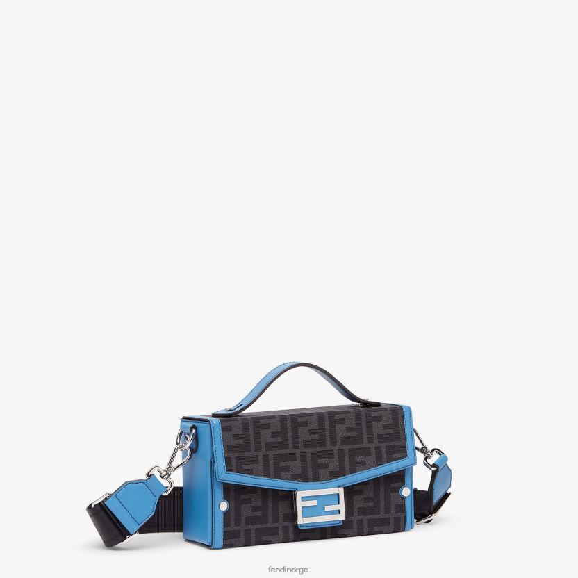 Fendi menn lær og ff stoffveske NXB4XN1807 blå tilbehør
