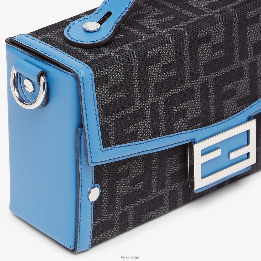 Fendi menn lær og ff stoffveske NXB4XN1807 blå tilbehør