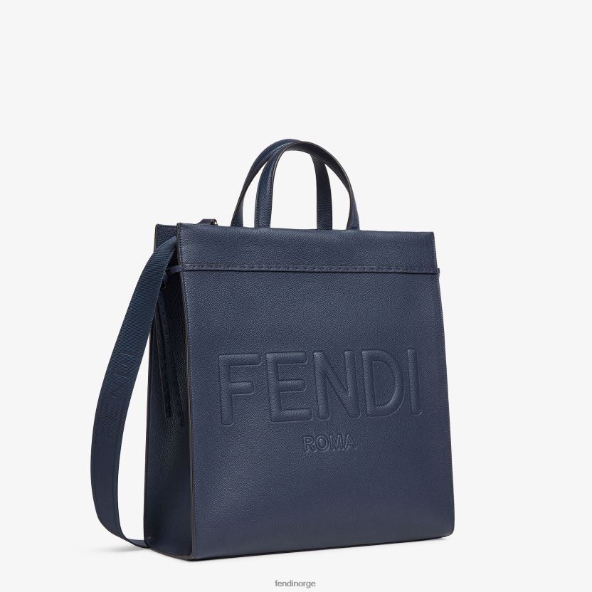 Fendi menn medium go to shopper skinnveske NXB4XN1821 blå tilbehør