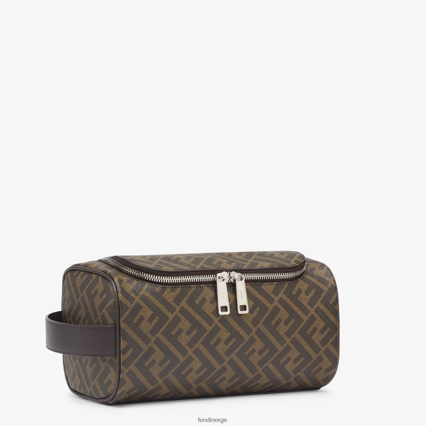 Fendi menn sminkeveske i stoff NXB4XN2490 brun tilbehør