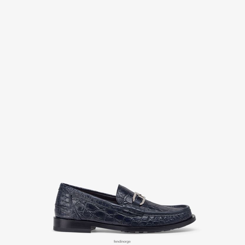 Fendi menn kaiman loafers i skinn NXB4XN2267 blå sko