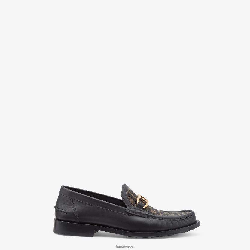 Fendi menn loafers i skinn NXB4XN2241 svart sko
