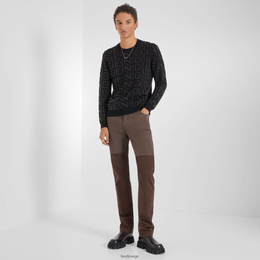 Fendi menn chelsea-støvler i skinn NXB4XN2221 brun sko