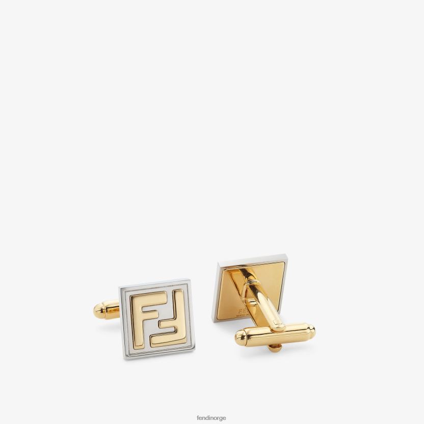 Fendi menn palladium coloucufflinks NXB4XN2747 gull smykker