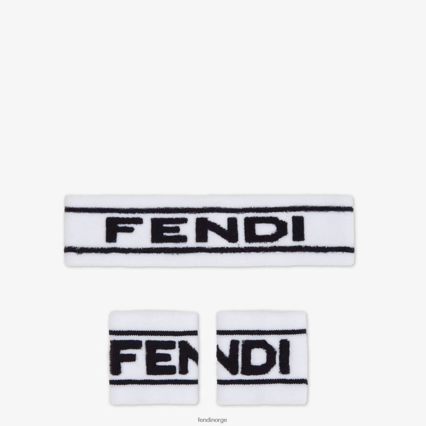 Fendi menn frotté tennissett NXB4XN2382 hvit tilbehør