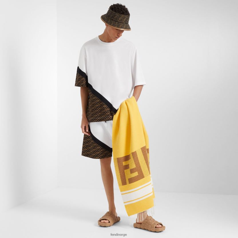 Fendi menn strandhåndkle i frotté NXB4XN2075 gul tilbehør