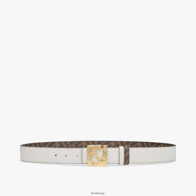 Fendi menn ff vendbart lærbelte NXB4XN2436 grå tilbehør