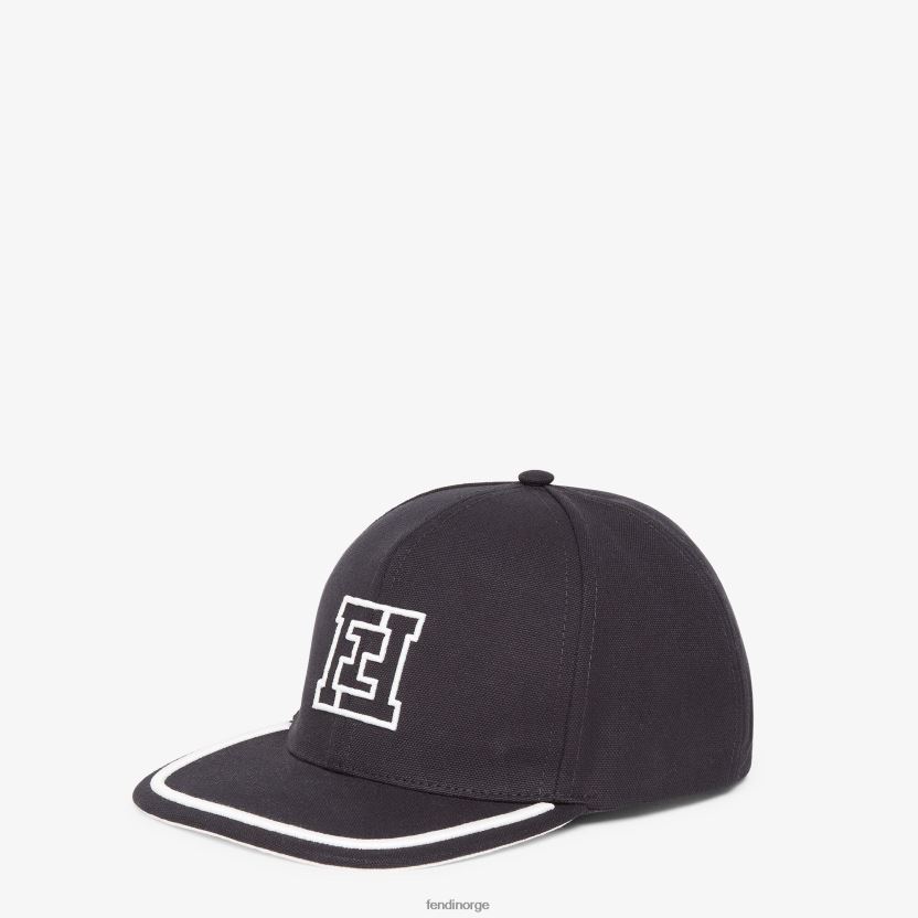Fendi menn baseballcaps i lerret NXB4XN2558 svart tilbehør