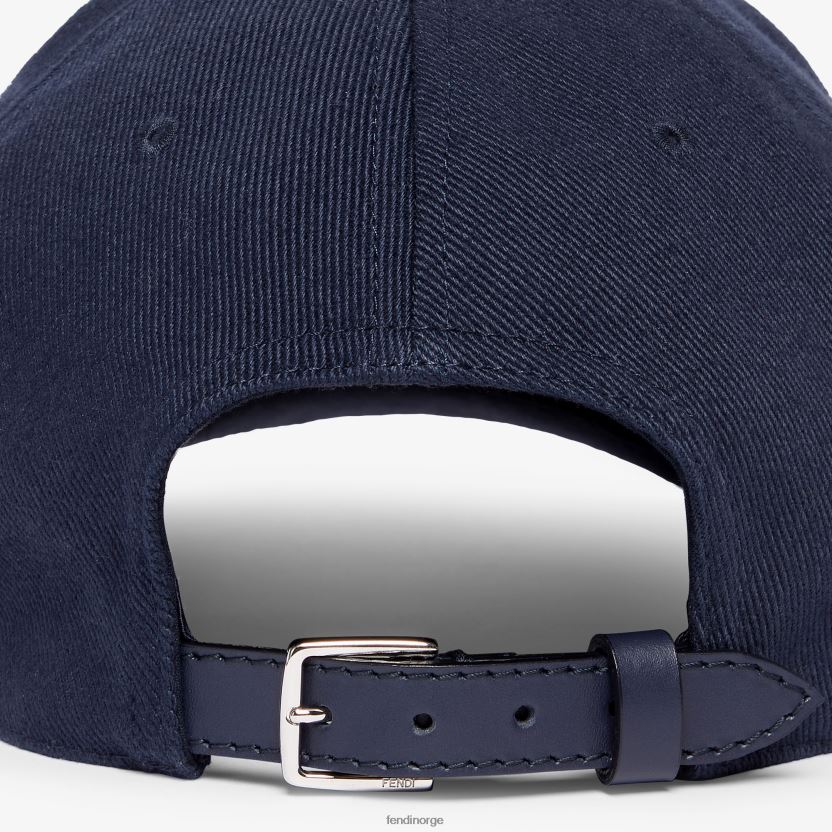 Fendi menn baseballhette i bomull NXB4XN2322 blå tilbehør