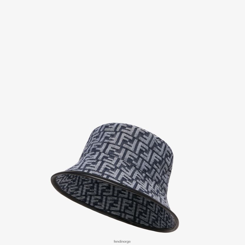 Fendi menn denim bøttehatt NXB4XN2404 blå tilbehør