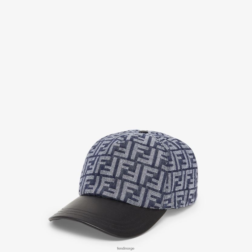 Fendi menn denim baseballcaps NXB4XN2405 blå tilbehør