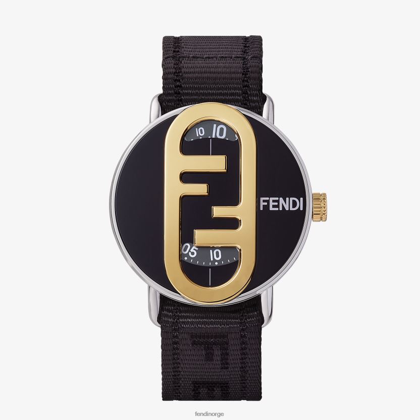 Fendi menn 42 mm - rund klokke med o'lock-logo NXB4XN2347 sølv tilbehør