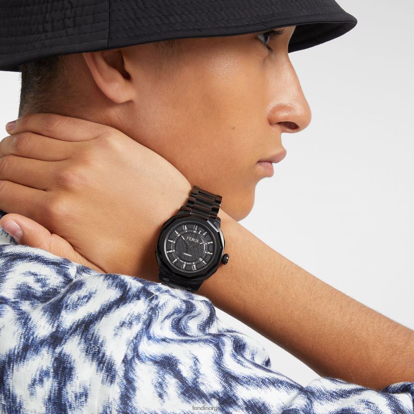 Fendi menn 42mm - geometrisk automatisk klokke NXB4XN2397 mote tilbehør