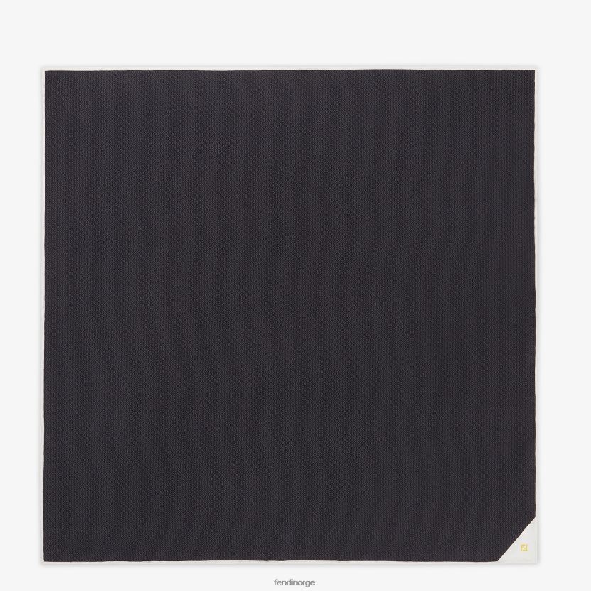 Fendi menn silke foulard NXB4XN2542 grå tilbehør