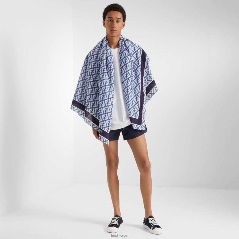 Fendi menn silke og bomull pareo NXB4XN2072 flerfarget tilbehør