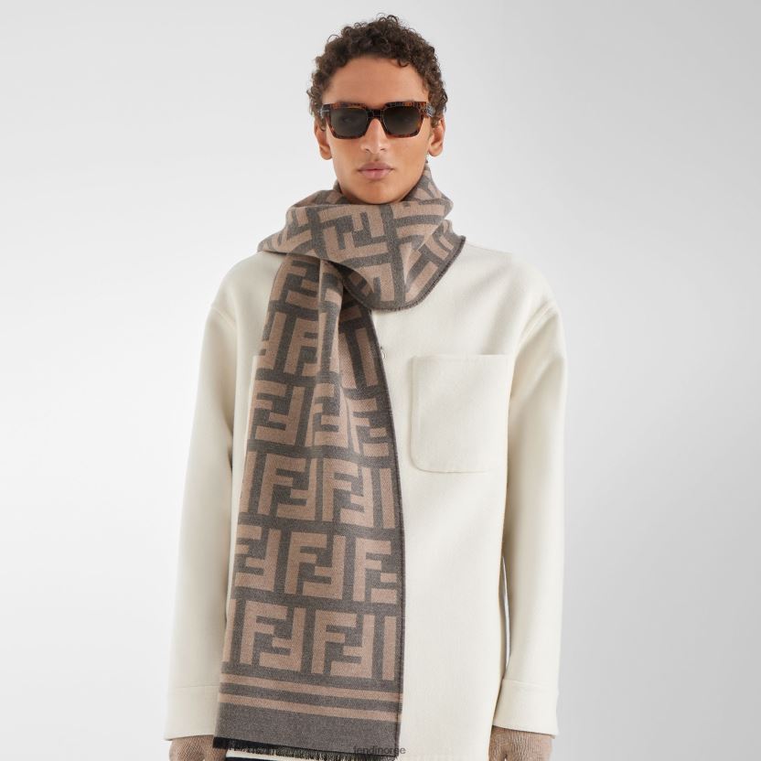 Fendi menn silke og ull skjerf NXB4XN2447 flerfarget tilbehør