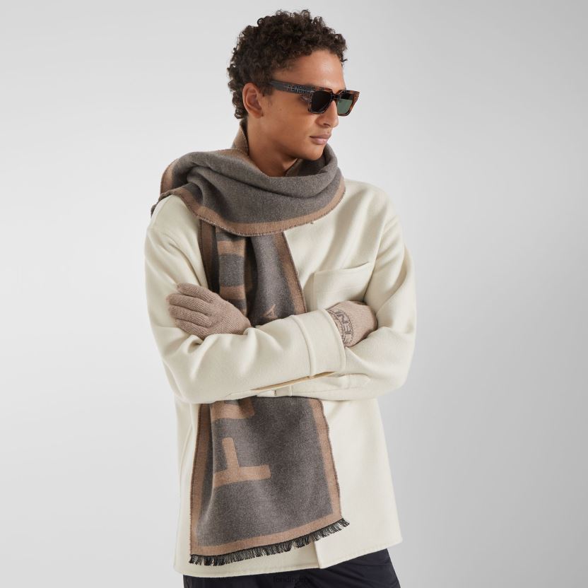 Fendi menn silke og ull skjerf NXB4XN2452 flerfarget tilbehør