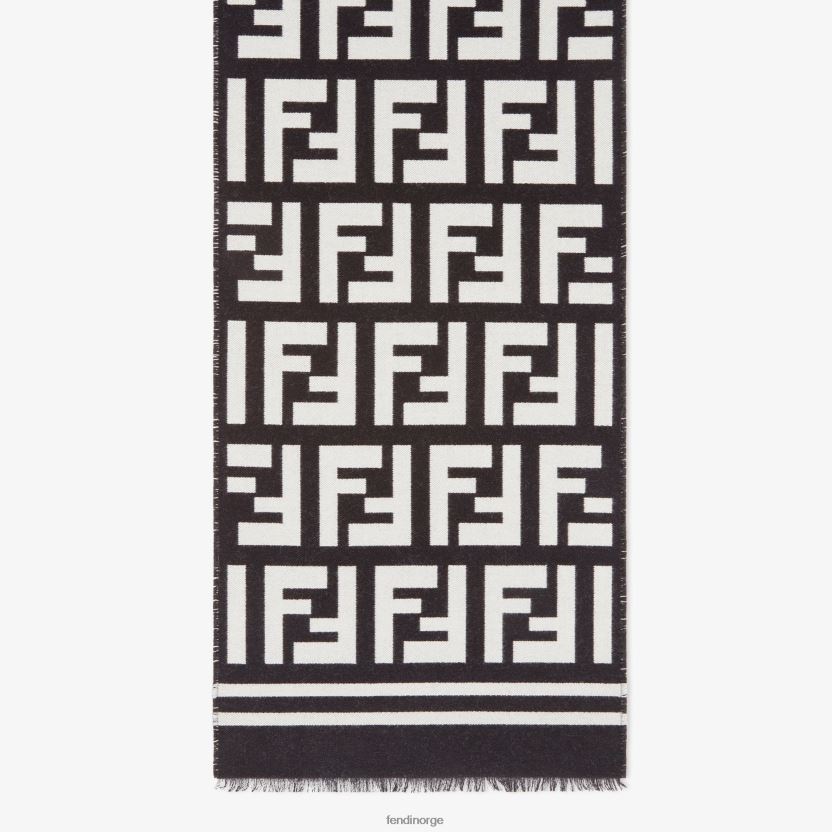 Fendi menn ull og silke skjerf NXB4XN2459 svart tilbehør