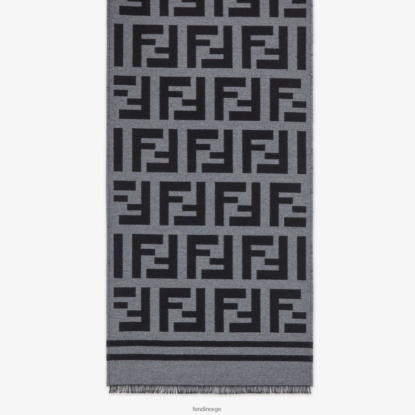 Fendi menn ullskjerf NXB4XN2530 svart tilbehør