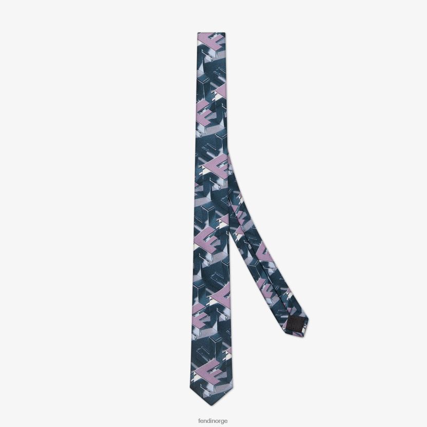 Fendi menn silkeslips NXB4XN2366 flerfarget tilbehør