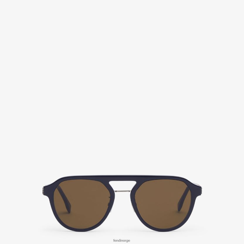 Fendi menn diagonale solbriller NXB4XN2472 blå tilbehør