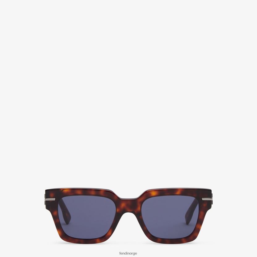 Fendi menn havana acetat solbriller NXB4XN2460 brun tilbehør