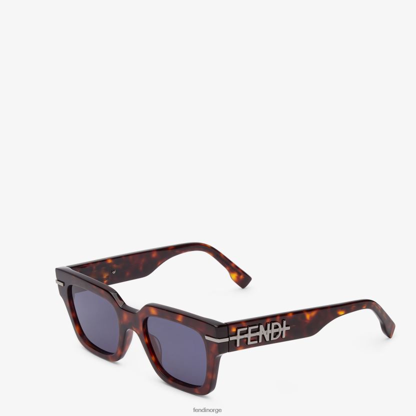 Fendi menn havana acetat solbriller NXB4XN2460 brun tilbehør