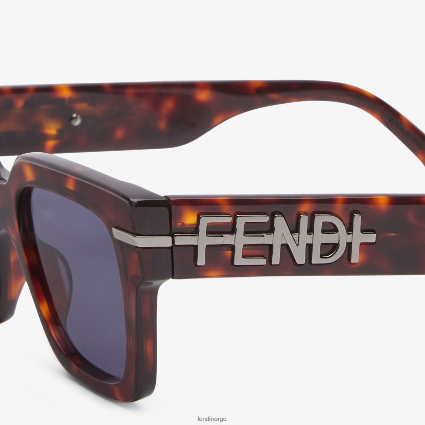 Fendi menn havana acetat solbriller NXB4XN2460 brun tilbehør