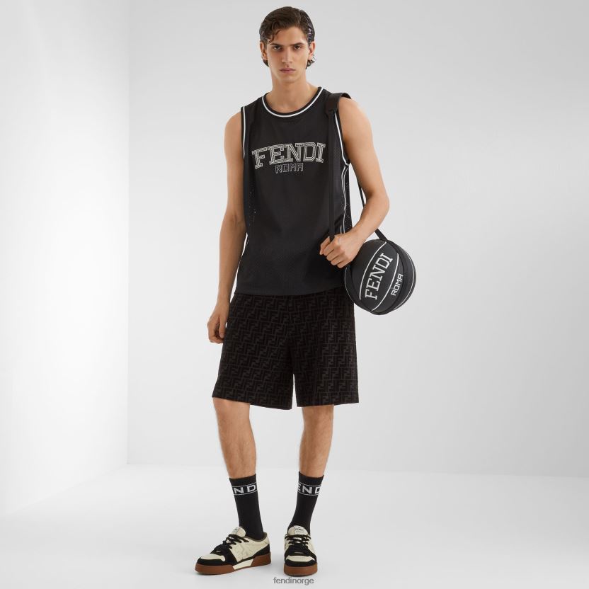 Fendi menn gummibasketball NXB4XN2386 svart tilbehør